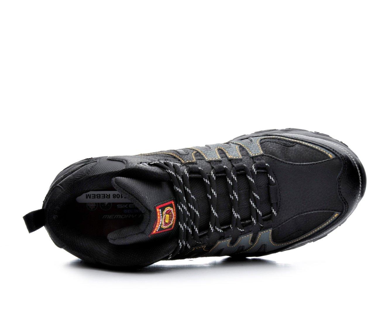 S Sport By Skechers Men's Steel Toe Leather Work Boots - Black 7
