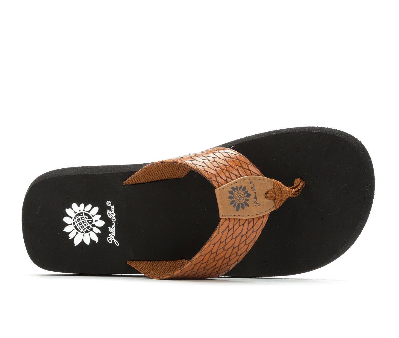 Women's Yellow Box Flax Flip-Flops