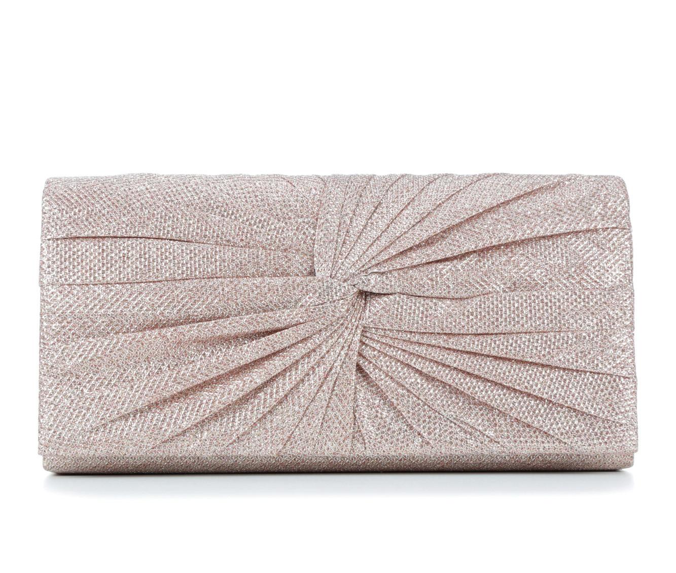 Four Seasons Handbags Large Metallic Evening Clutch