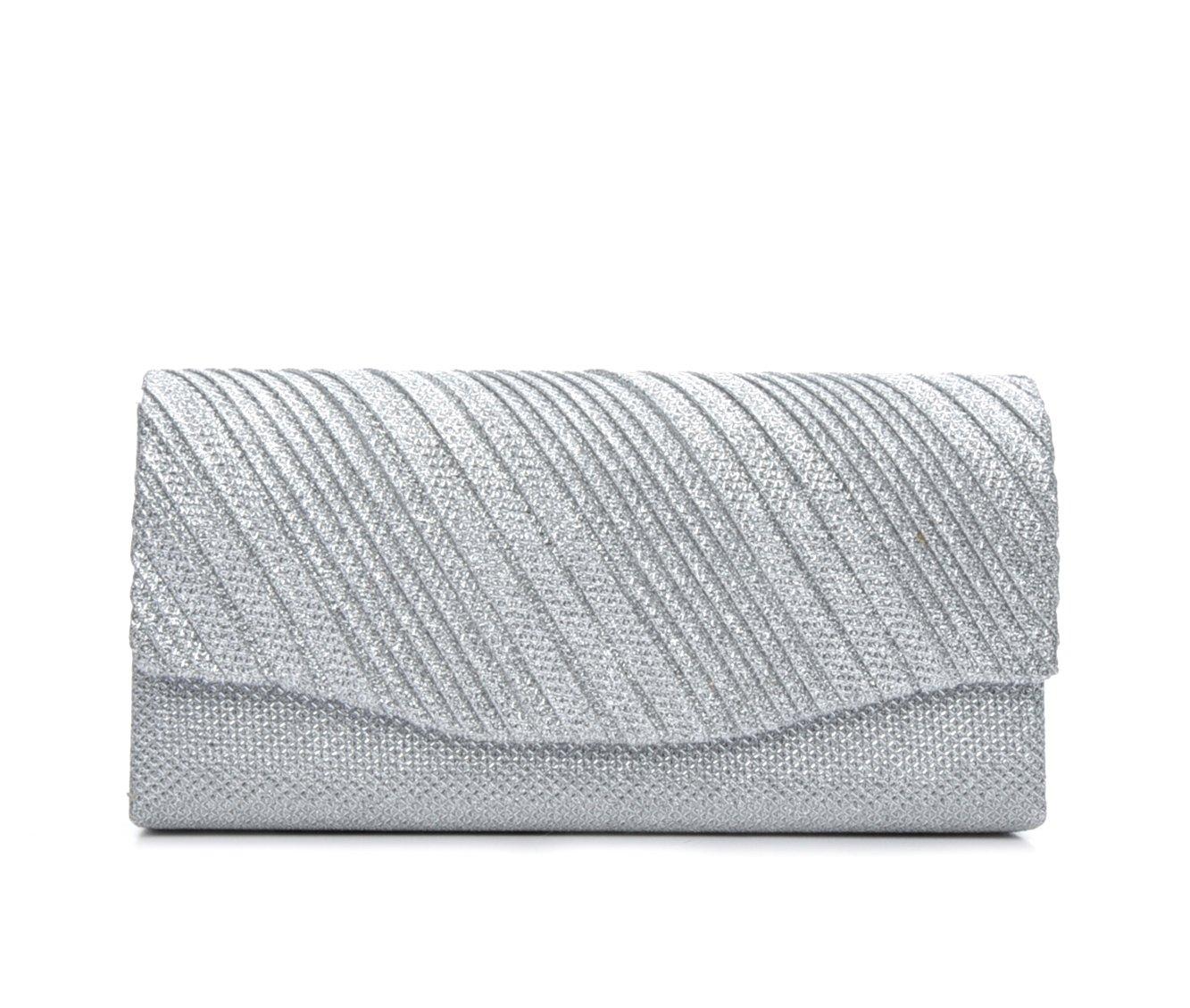 Four Seasons Handbags Small Diagonal Stripe Evening Clutch