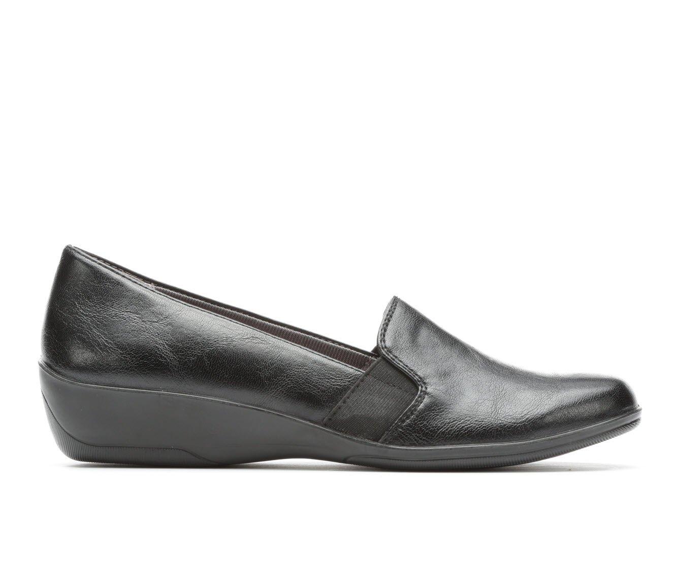 Leather wedge clearance loafers