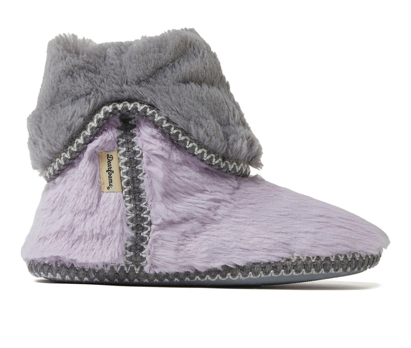Dearfoams Beth Pile Fold Down Bootie Slippers