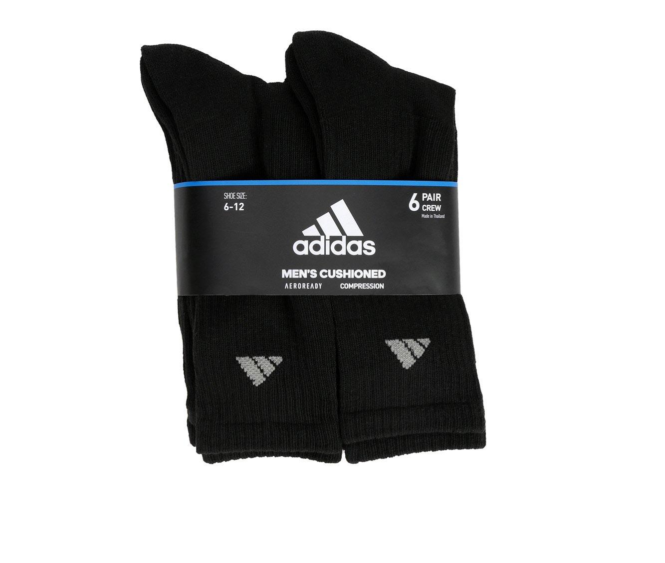 Adidas 6 Pair Men's Cushioned Crew Socks