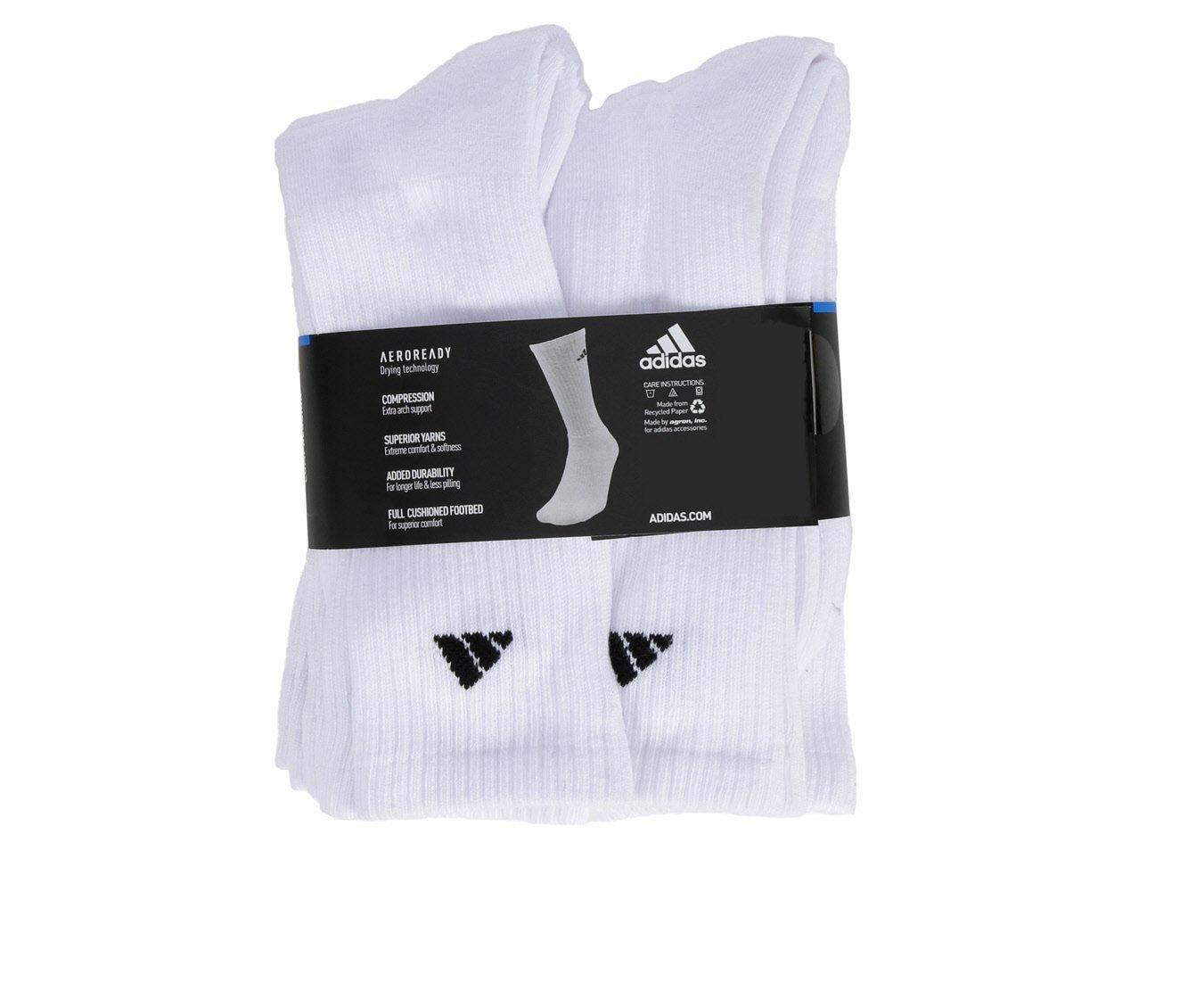 Adidas 6 Pair Men's Cushioned Crew Socks