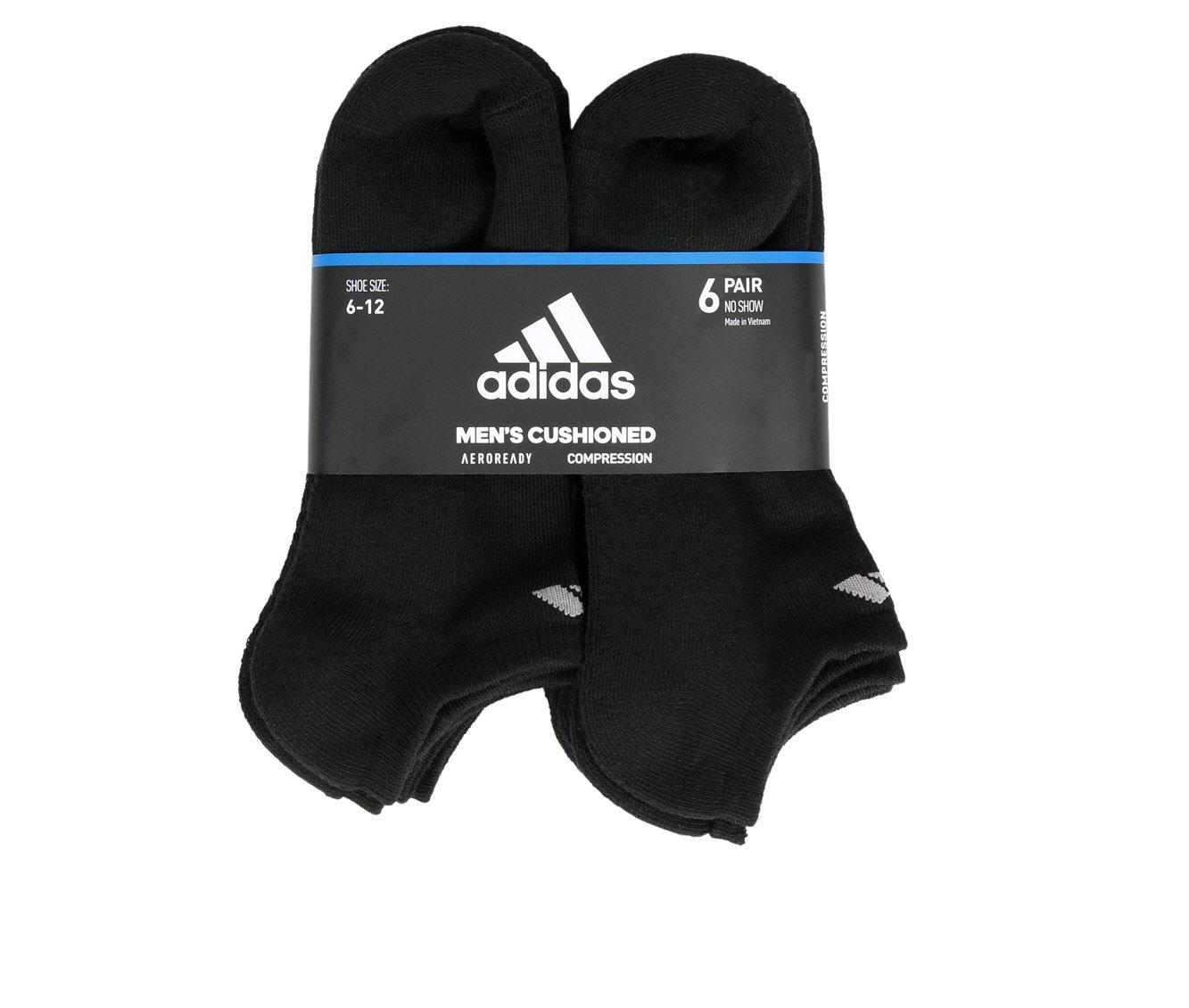 Adidas 6 Pair Men's Cushioned No Show Socks