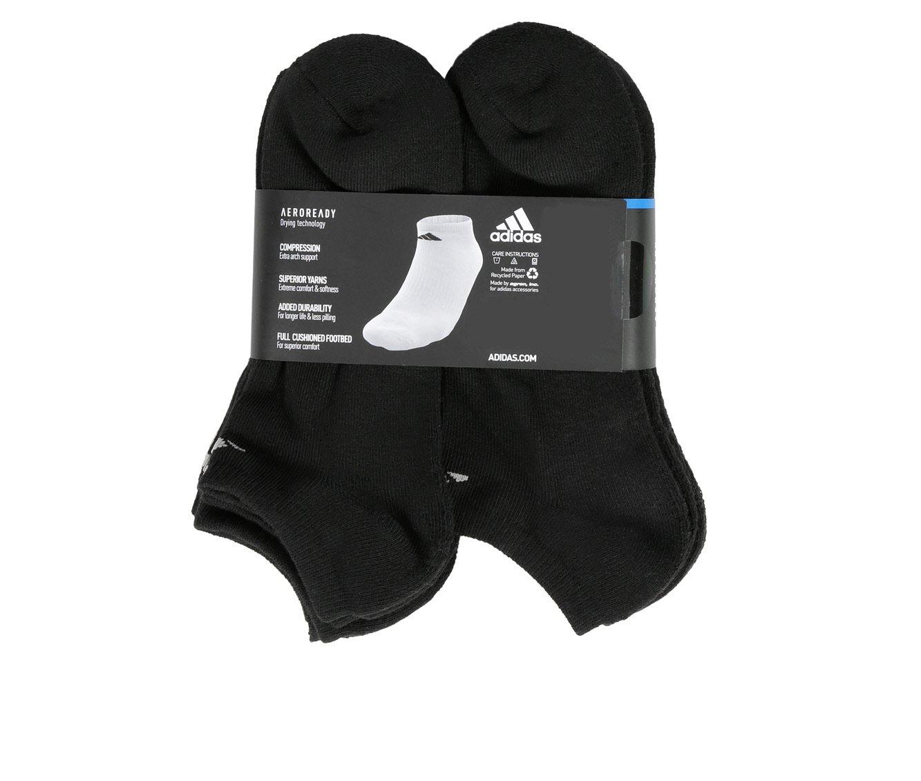 Men's No-Show Socks Extended Sizes, 6-pairs