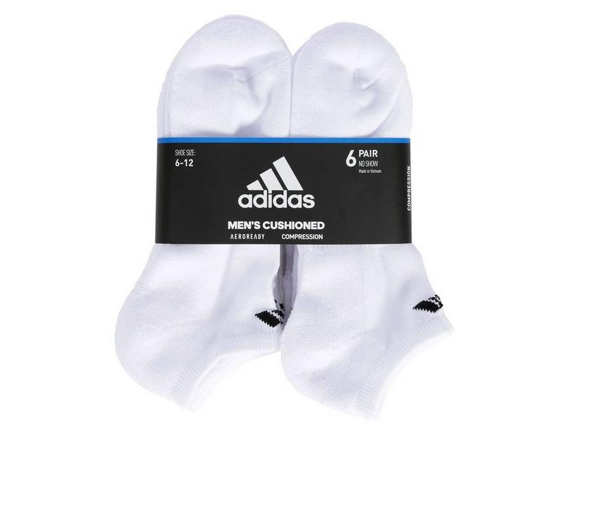 Adidas 6 Pair Men's Cushioned No Show Socks