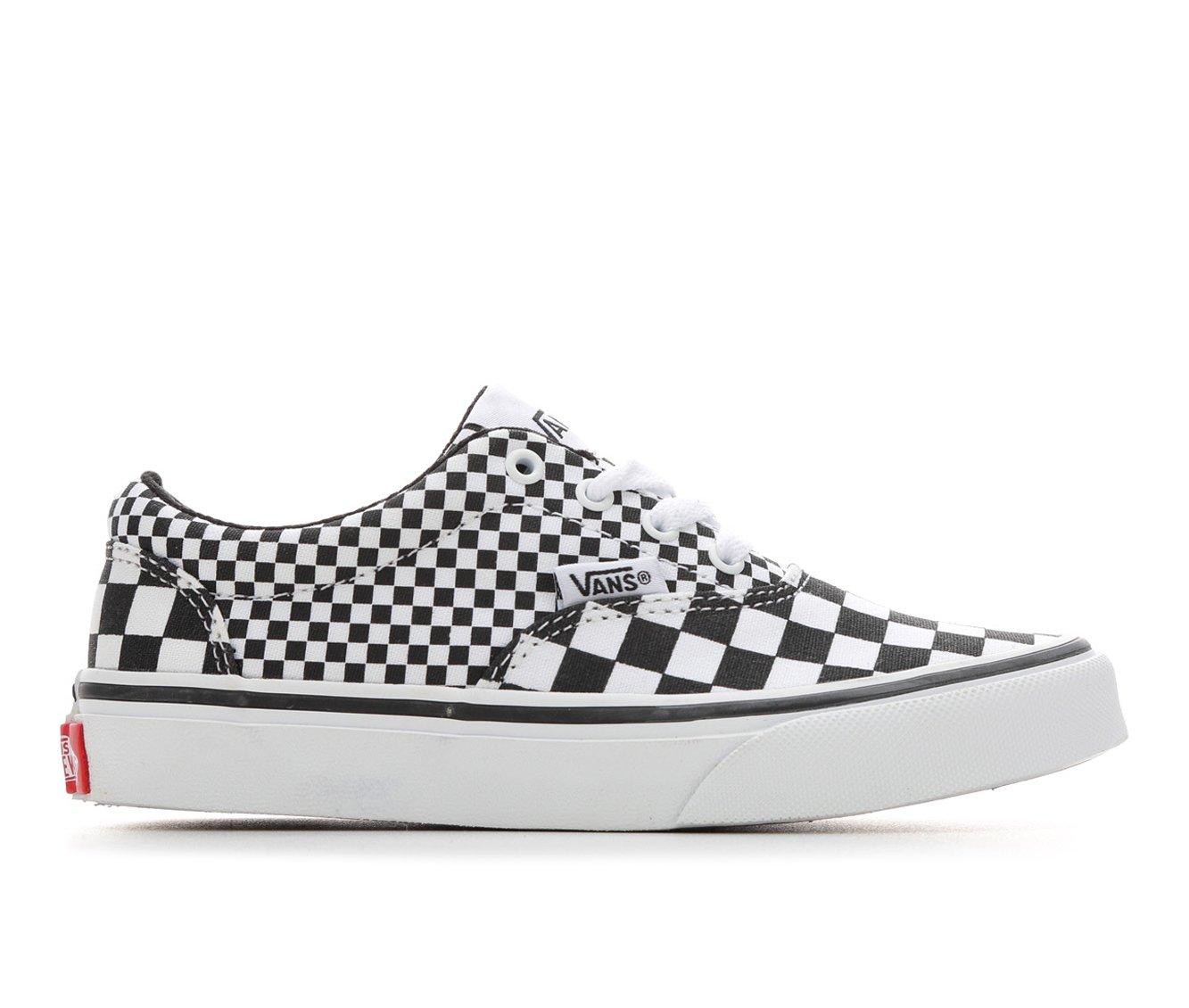 Black and white checkered vans hot sale shoe carnival