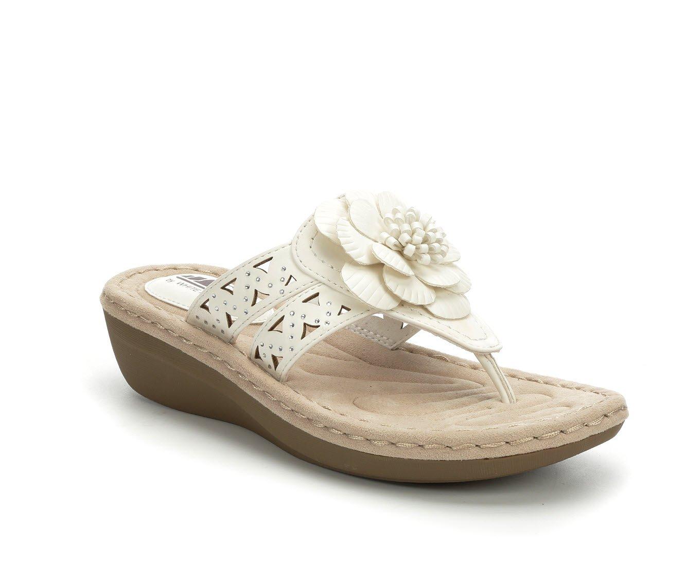 Women's Cliffs by White Mountain Cynthia Wedge Flip-Flops