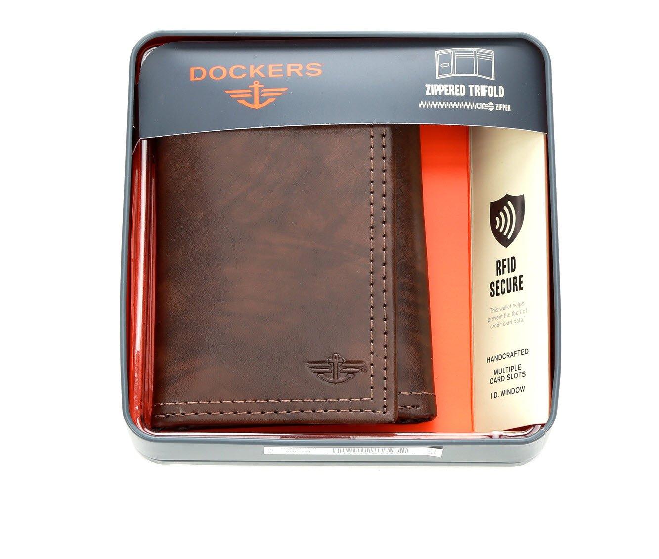 Dockers Accessories RFID Trifold Wallet with Interior Zipper