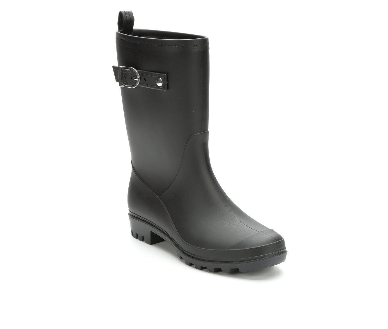 Women s Capelli New York Matte Solid Mid Rain Boots Shoe Carnival