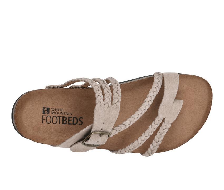 Women's White Mountain WHITE Footbed Sandals