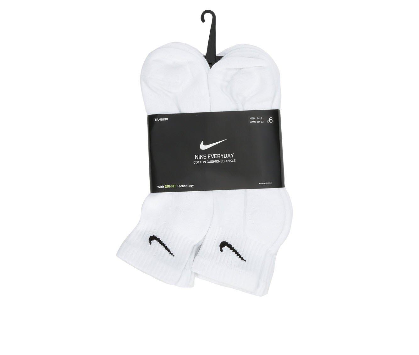  Nike Unisex Performance Cushion Quarter Training Socks (3  Pair), BLACK/WHITE, XL : Clothing, Shoes & Jewelry