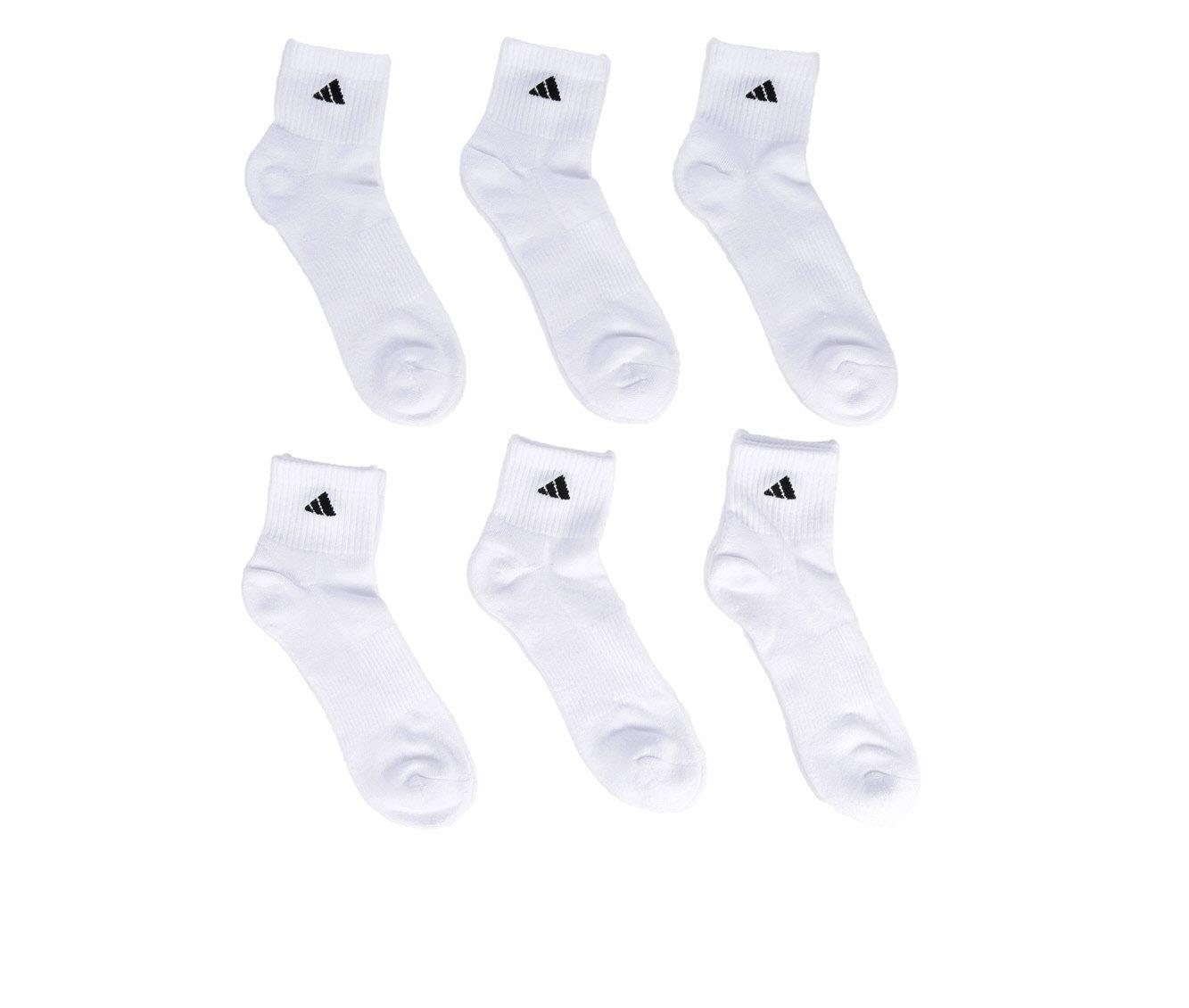 Adidas 6 Pair Men's Cushioned Quarter Socks