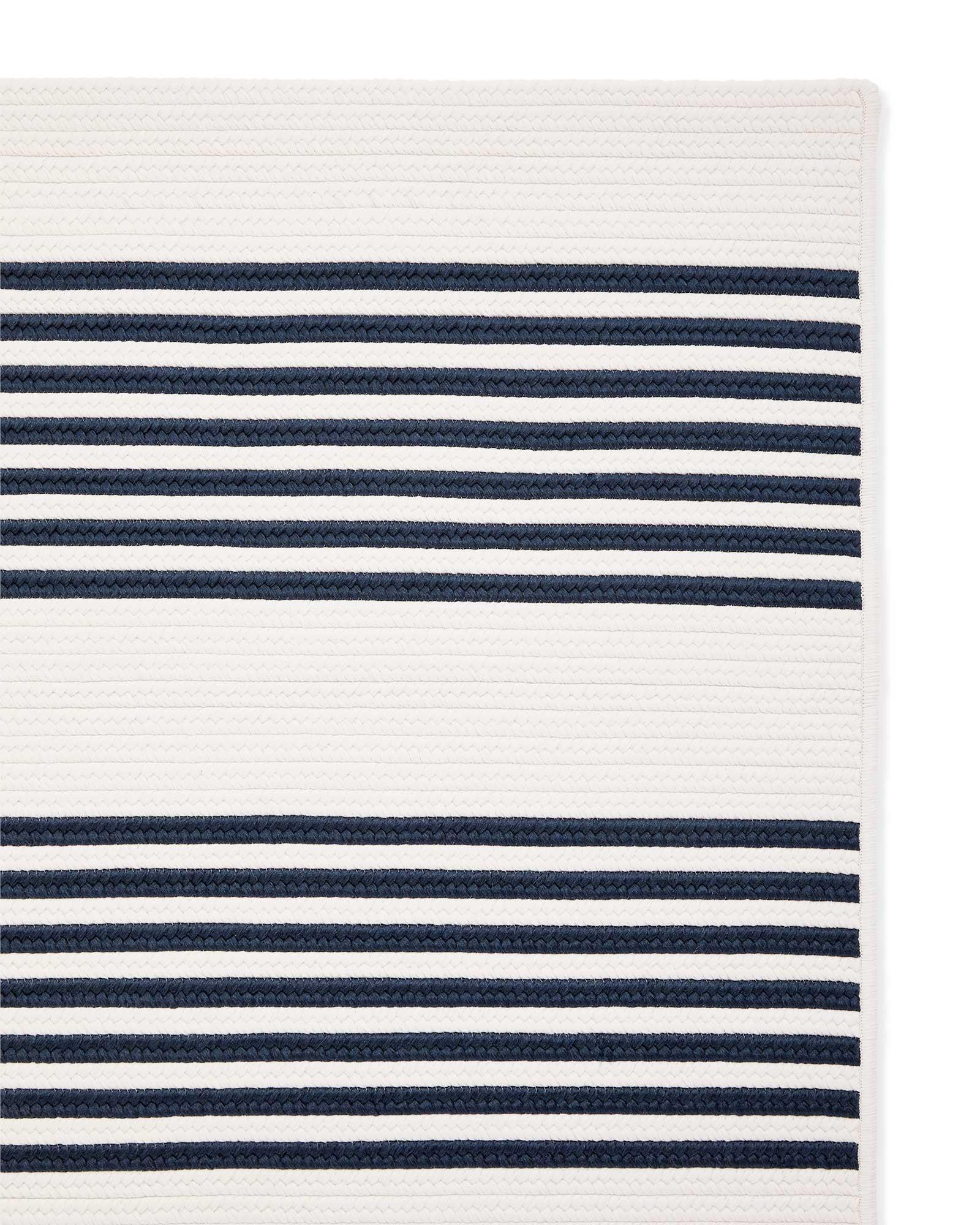 Linen Stripe Rug, 2.6' x 7' | Serena & Lily