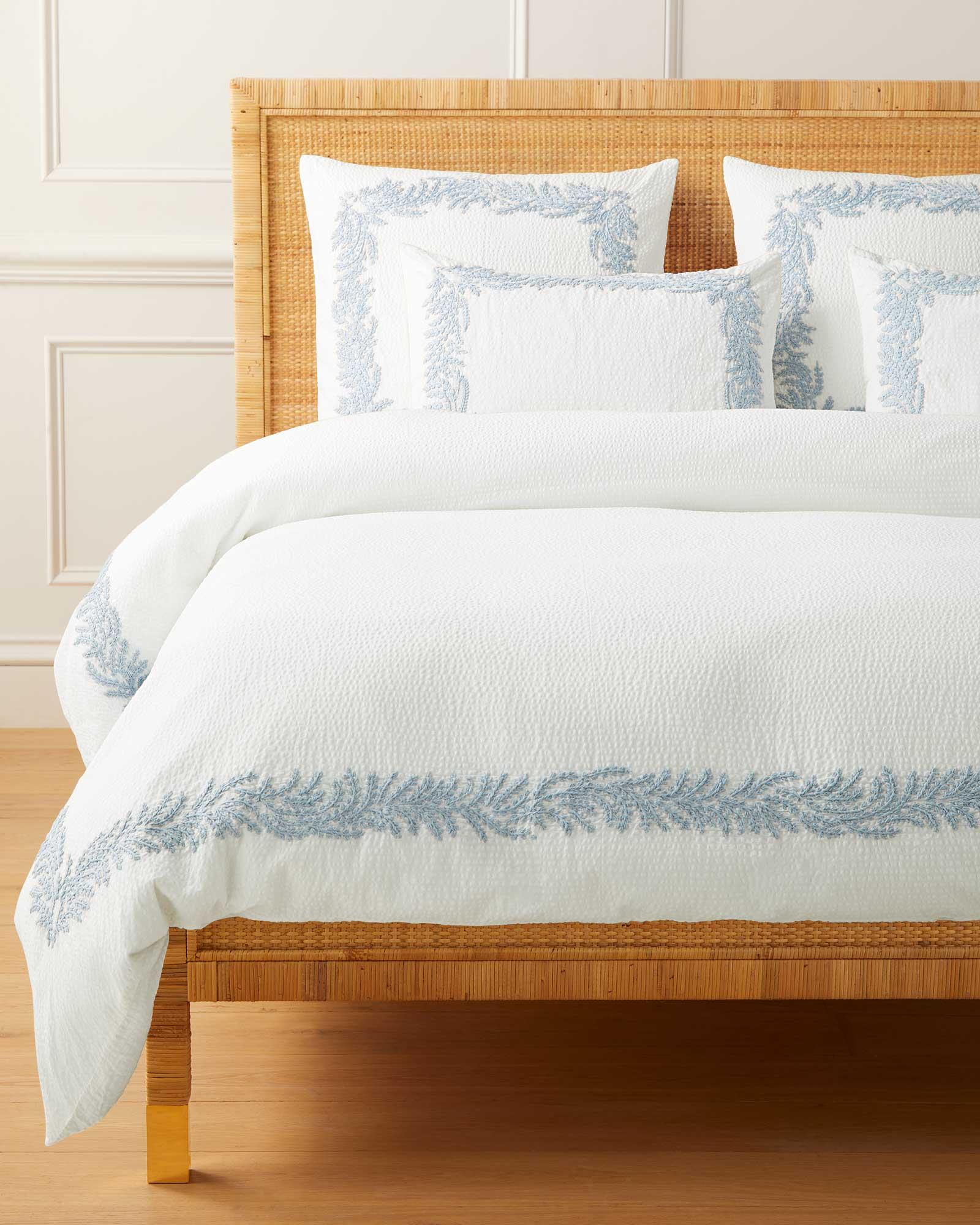 Comfortable Seersucker Portuguese Cotton Percale Bedspread