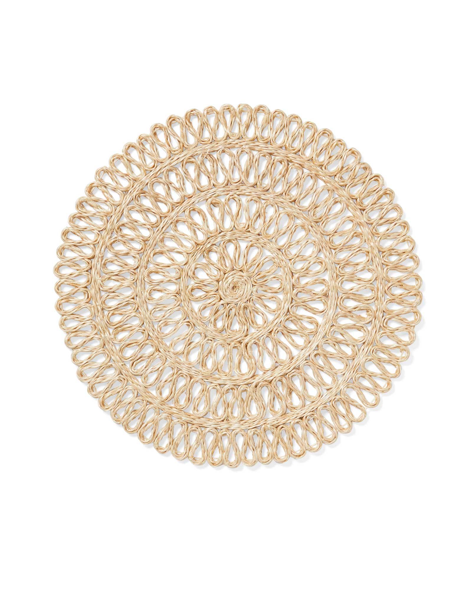 Round Woven Seagrass Placemat Set With Coaster