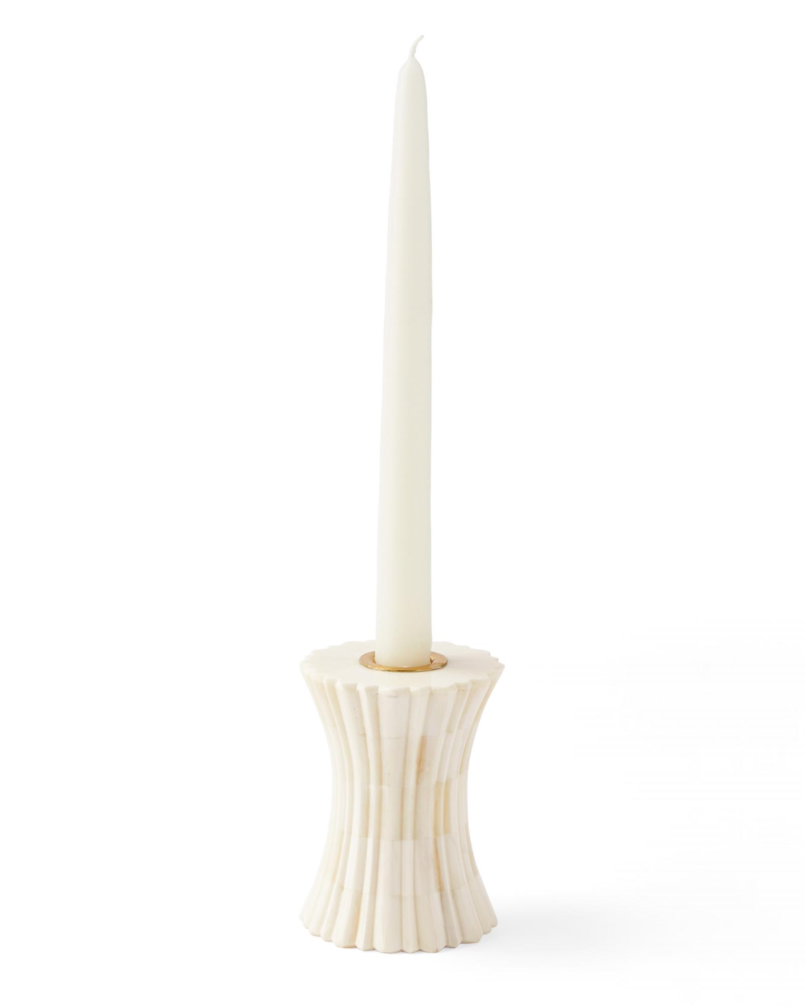 【PAPER GARDEN】Bamboo handle candle holder Arbor Taper Candle Holder | Serena and Lily
