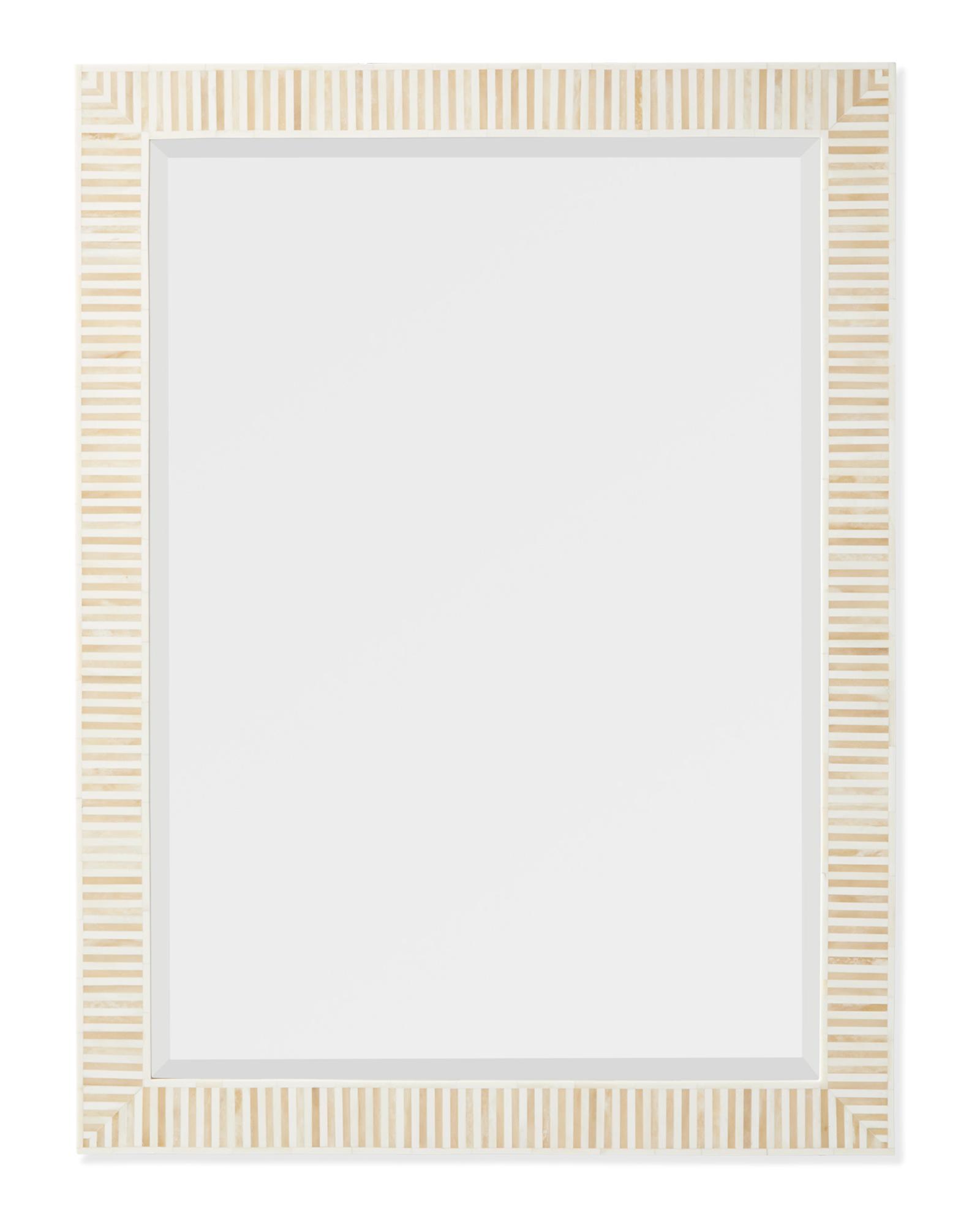 Bar Harbor Bone Inlay Mirror - 22"W x 27"H