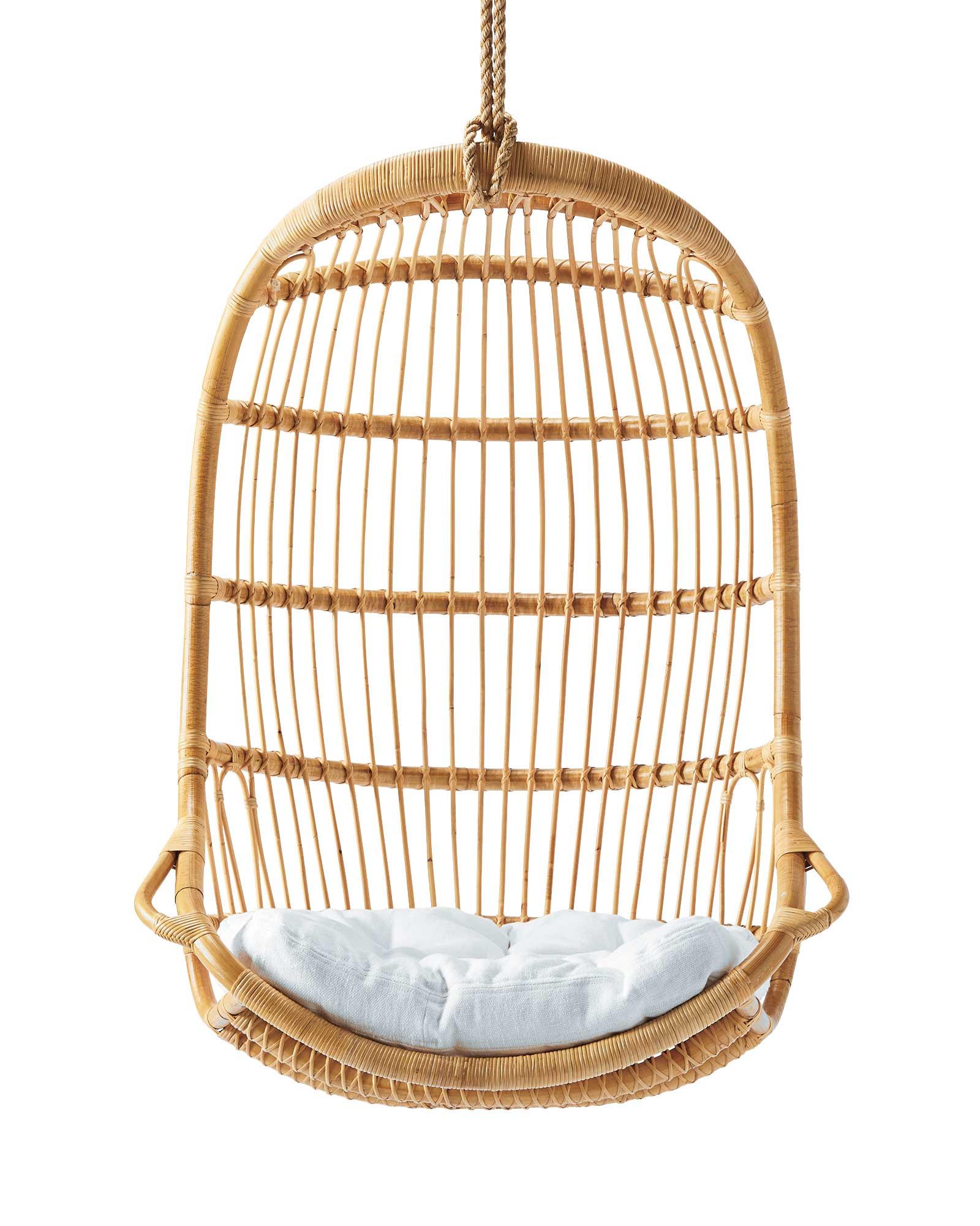 Hanging Rattan Chair Cushion Serena and Lily