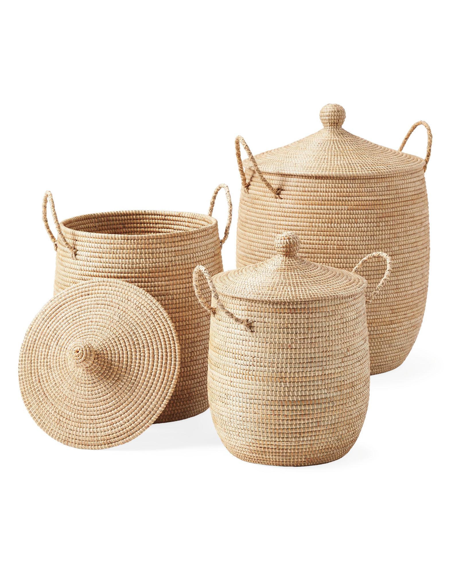 Madaket Outdoor Basket in Light Dune Beige, Large | Serena & Lily