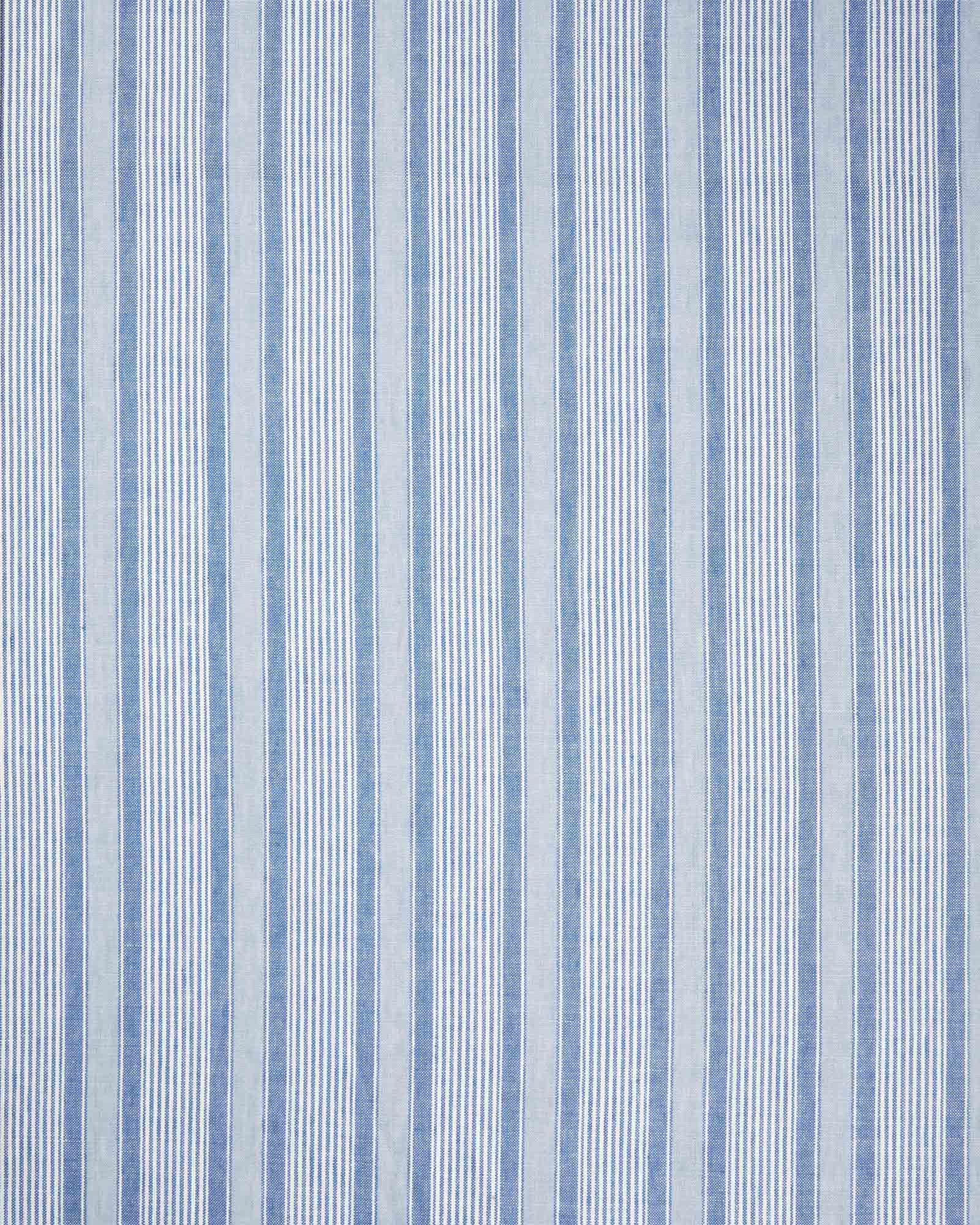 Kensington Stripe Linen - French Blue | Serena and Lily