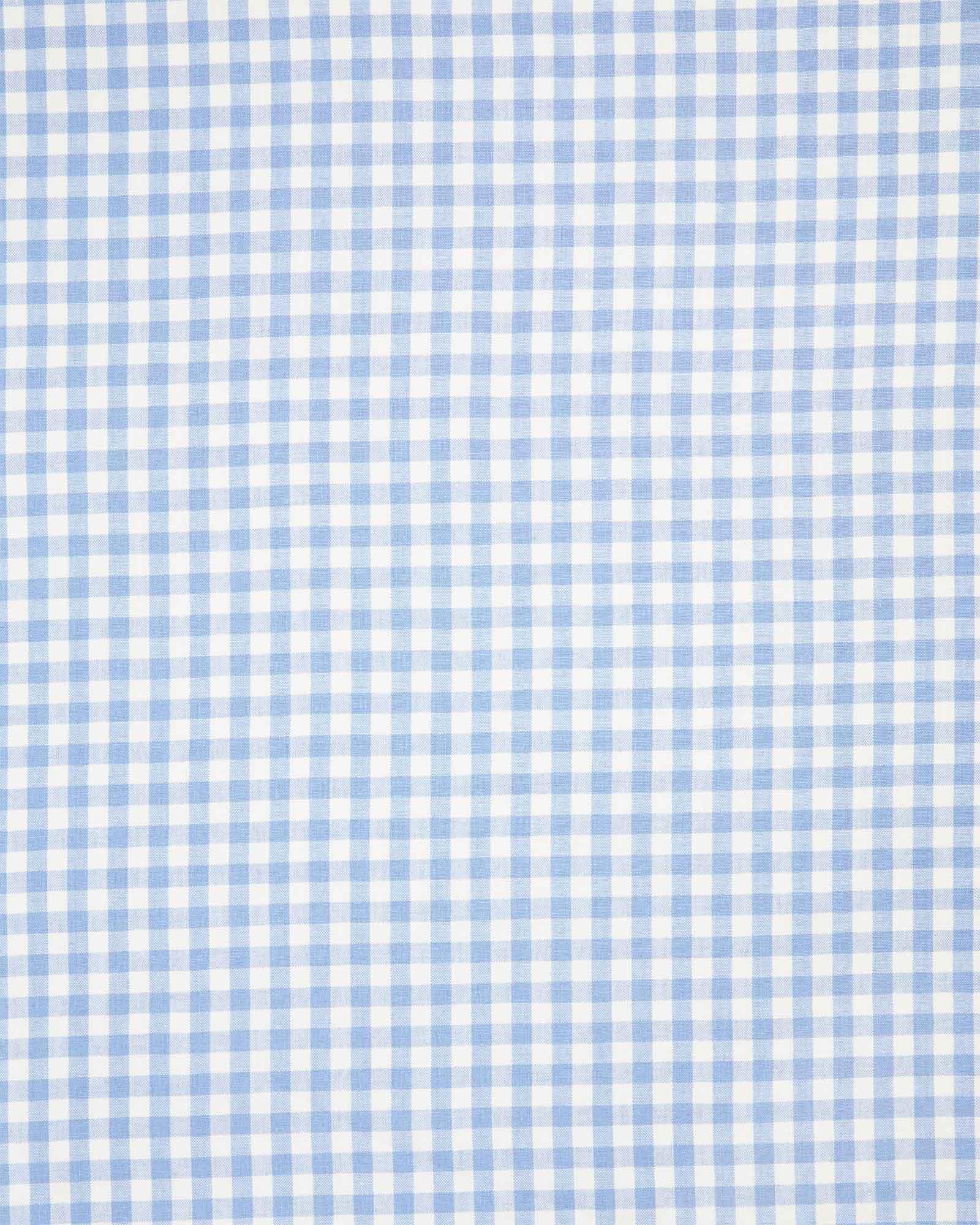 Fabric by The Yard - Petite Gingham Linen in Hydrangea Blue | Serena & Lily