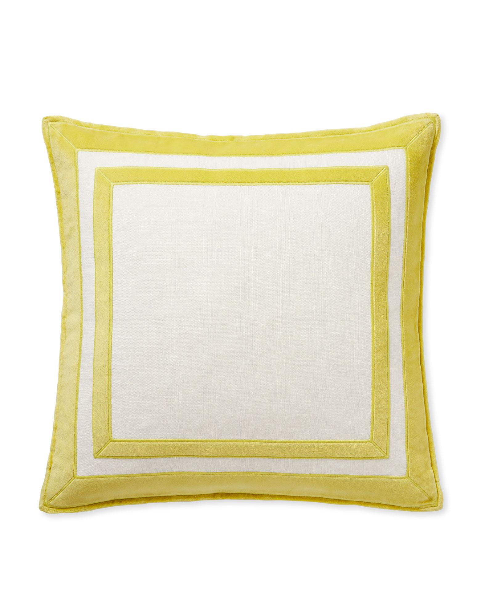 Citron velvet pillow sale