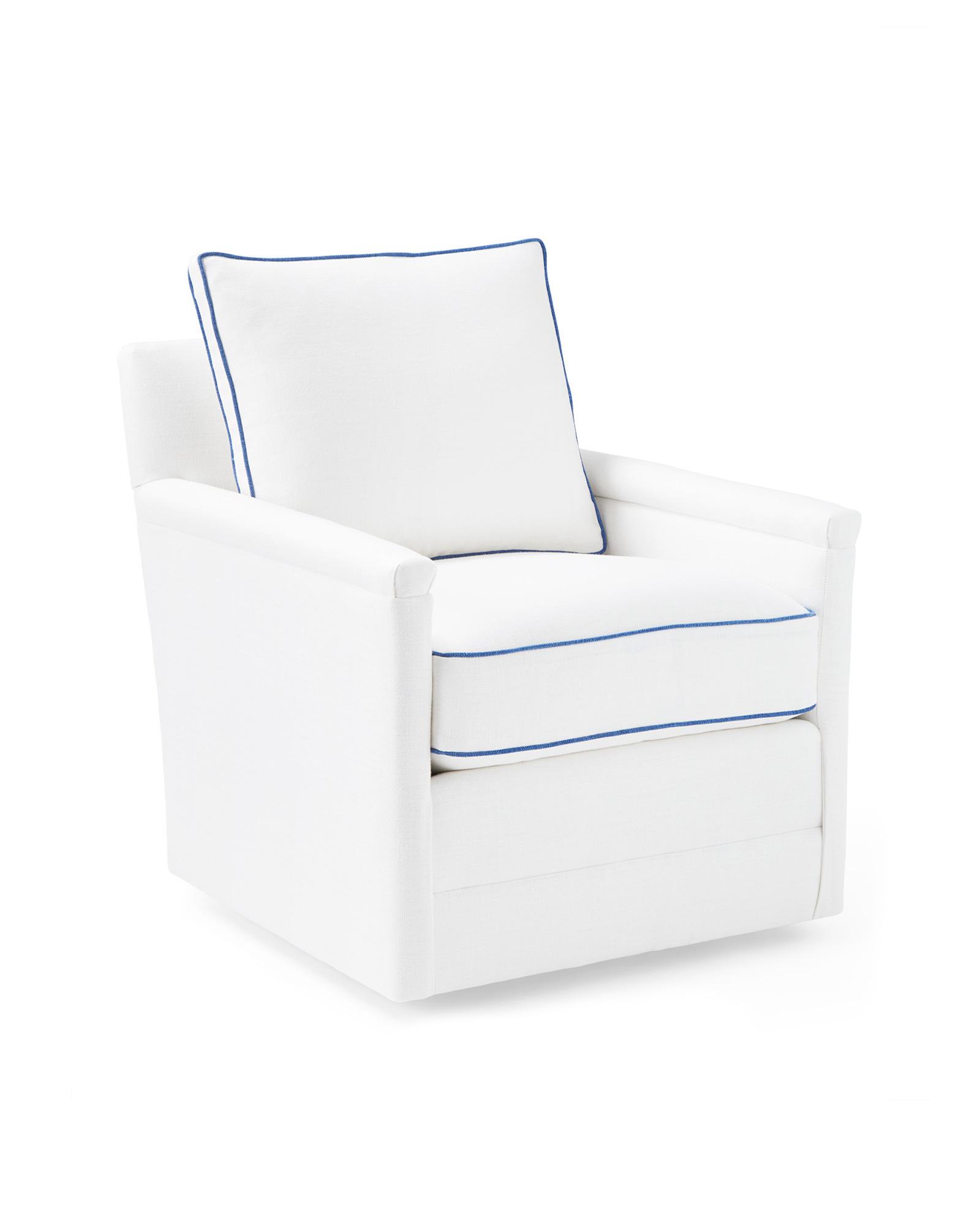 White swivel best sale club chair