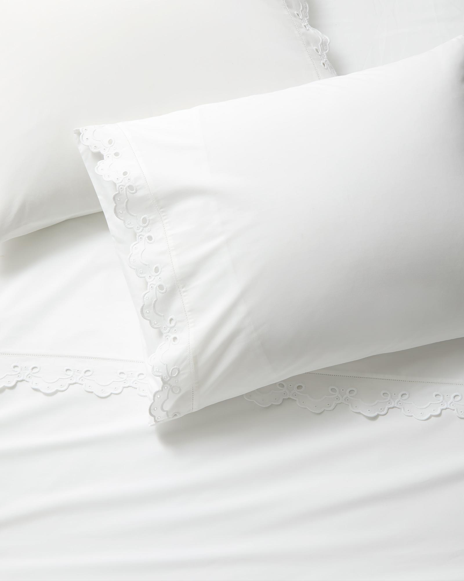 Antibes Eyelet Sheet Set- Queen size