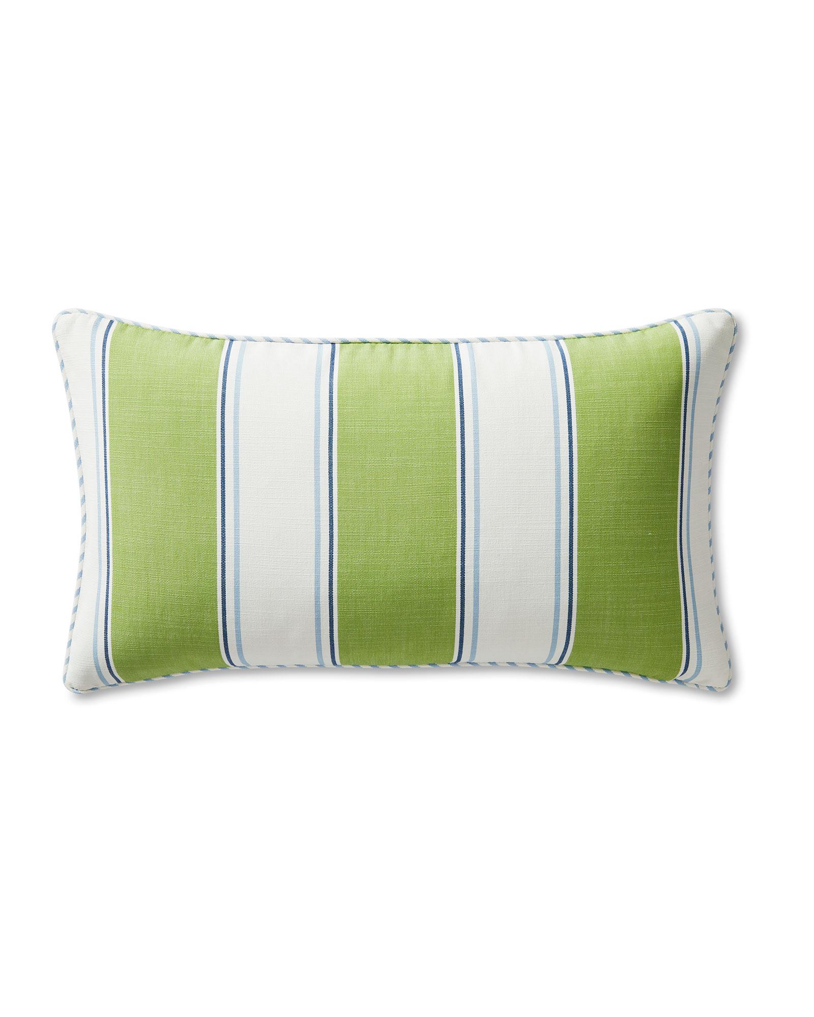 Green stripe pillow best sale