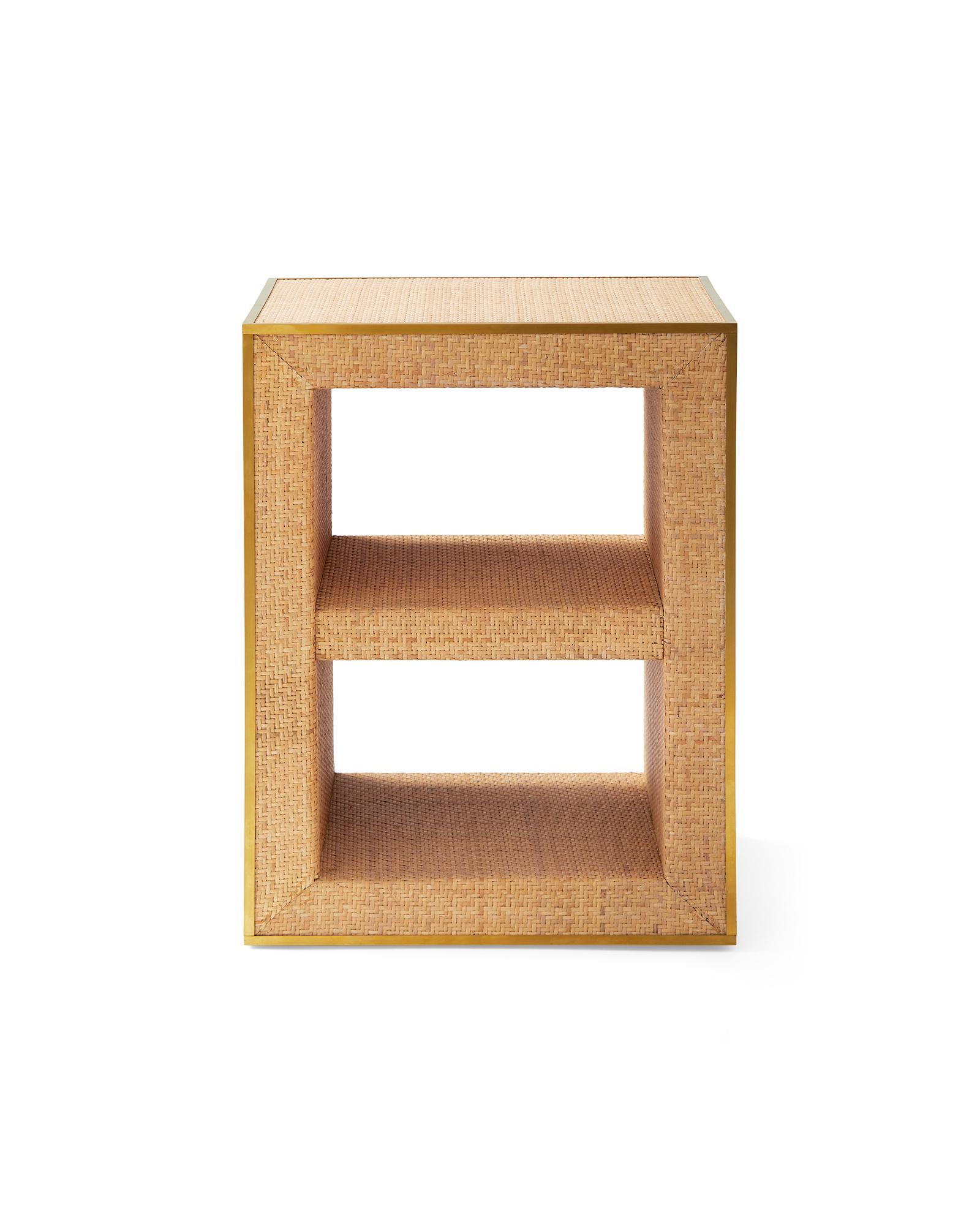 Malone Rattan Side Table | Serena and Lily