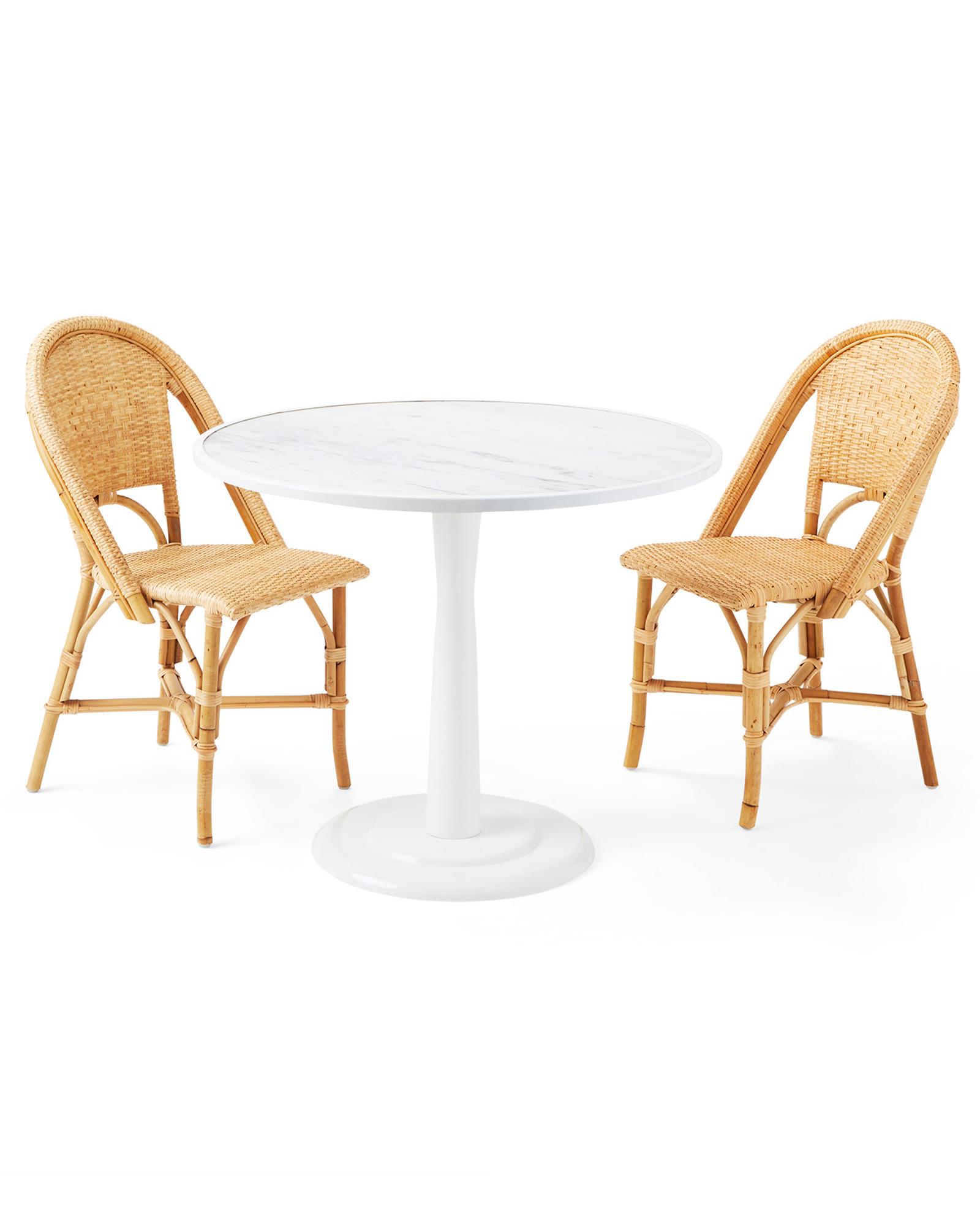 Round rattan bistro discount set