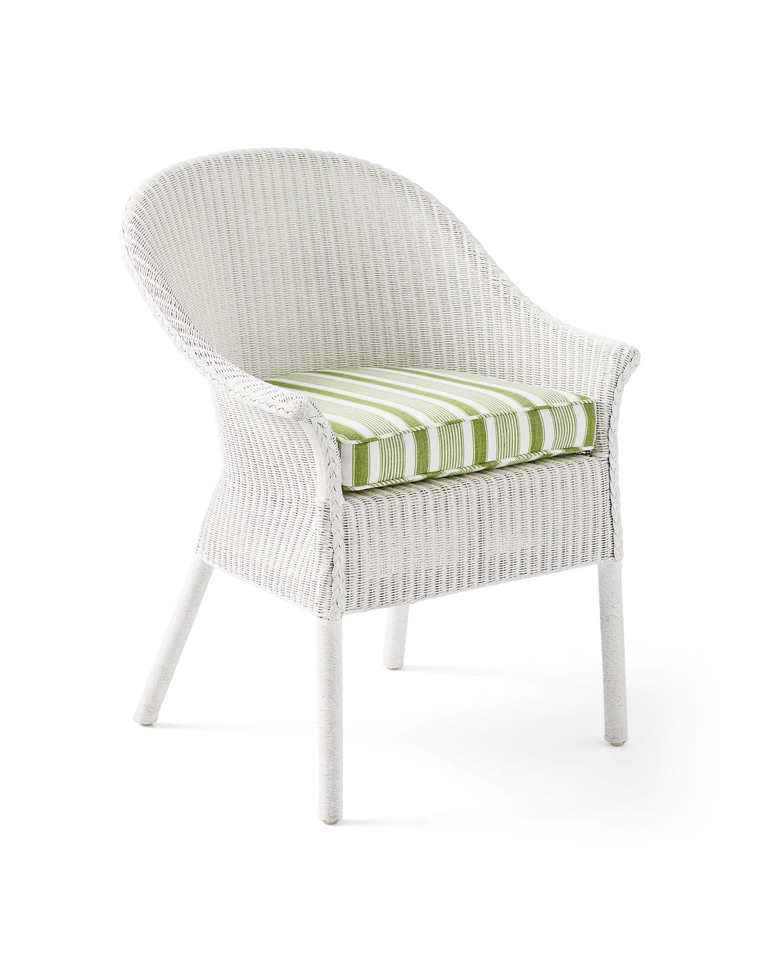 White armchair online dining