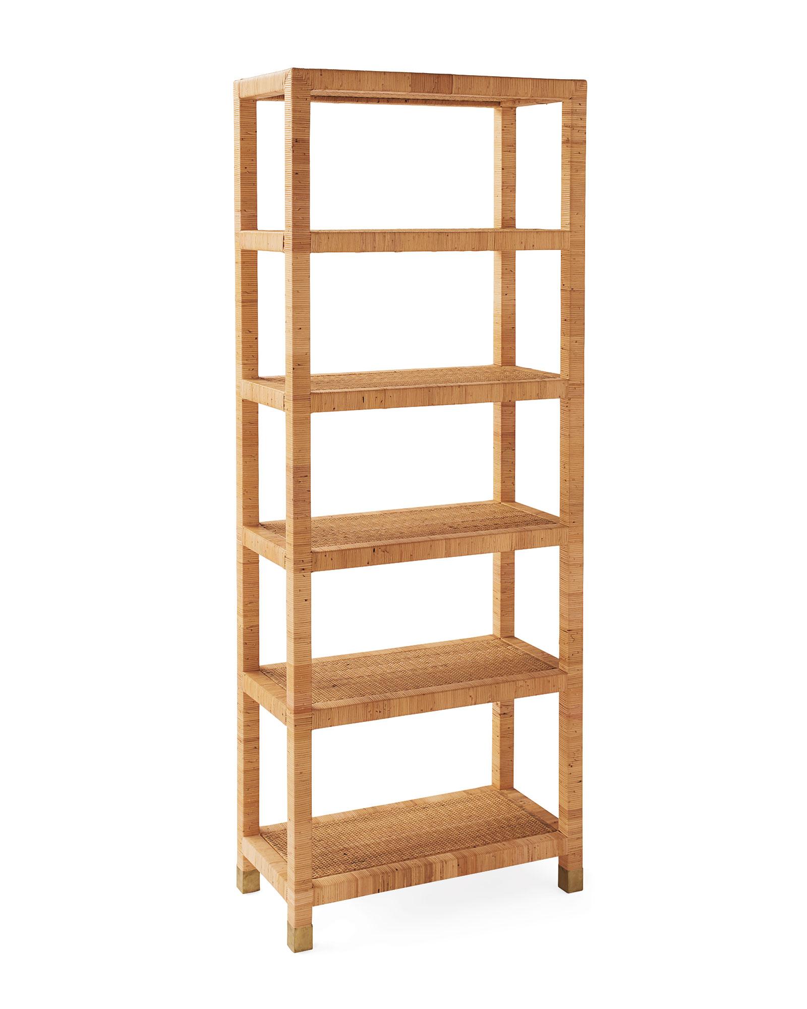 Tall rattan deals bookshelf