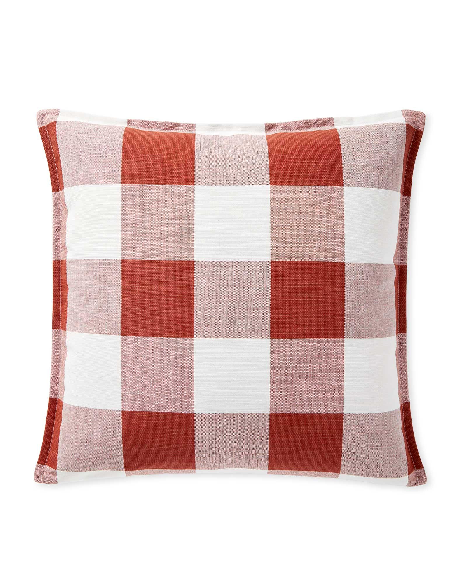 Red and white checkered pillows sales