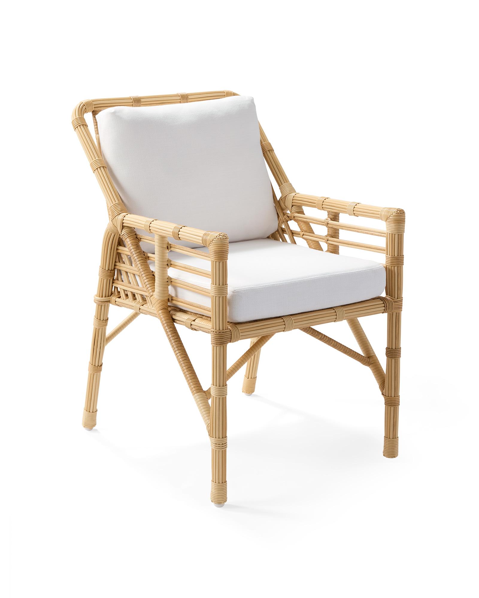 アテム ①★アルミ製アンティークチェア★ ゴールド × ベロアクラシカル Antica Rattan Armchair | Serena and Lily