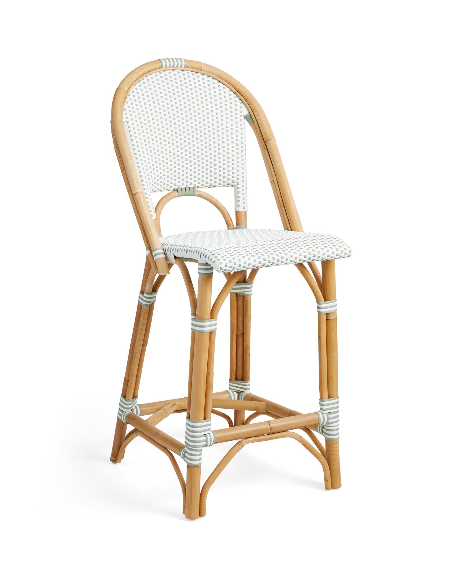 Riviera Rattan Counter Stools - Sage