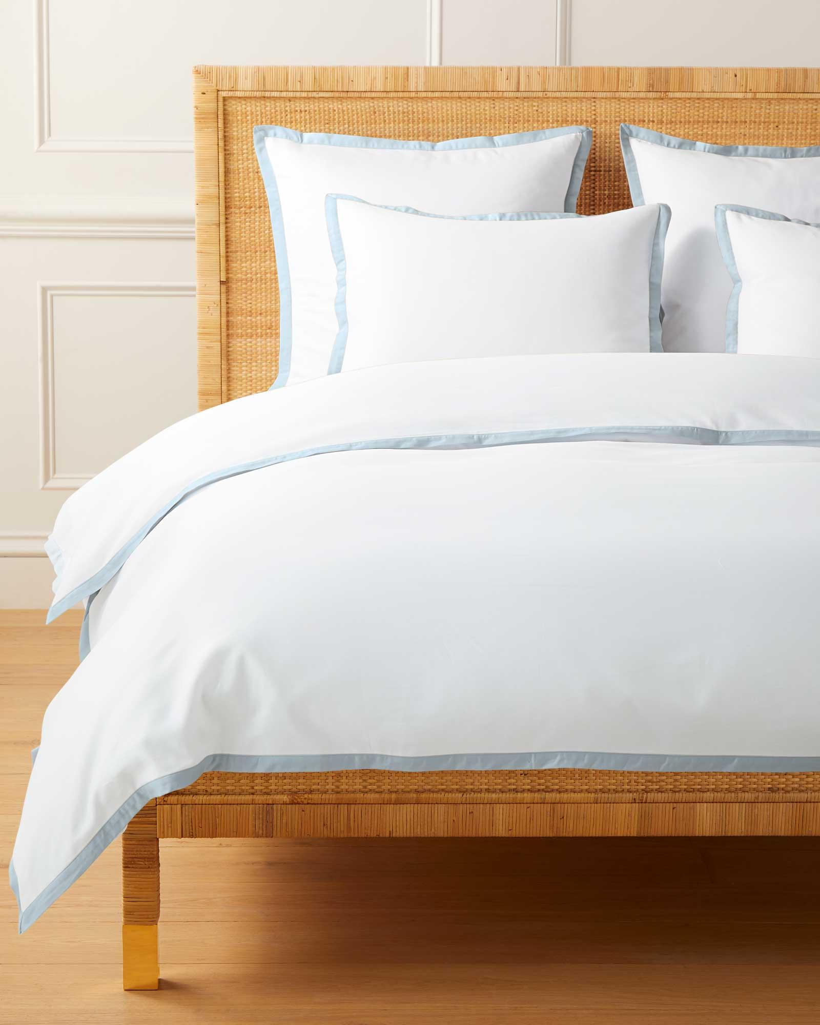 Border Frame Sateen Duvet Cover in Moonlight