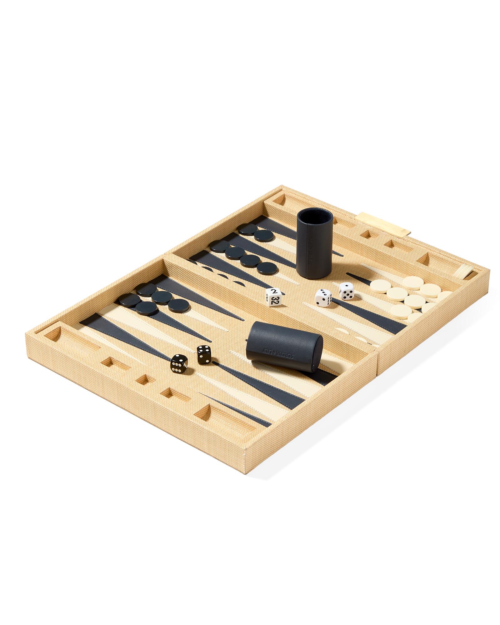 Raffia Backgammon Set