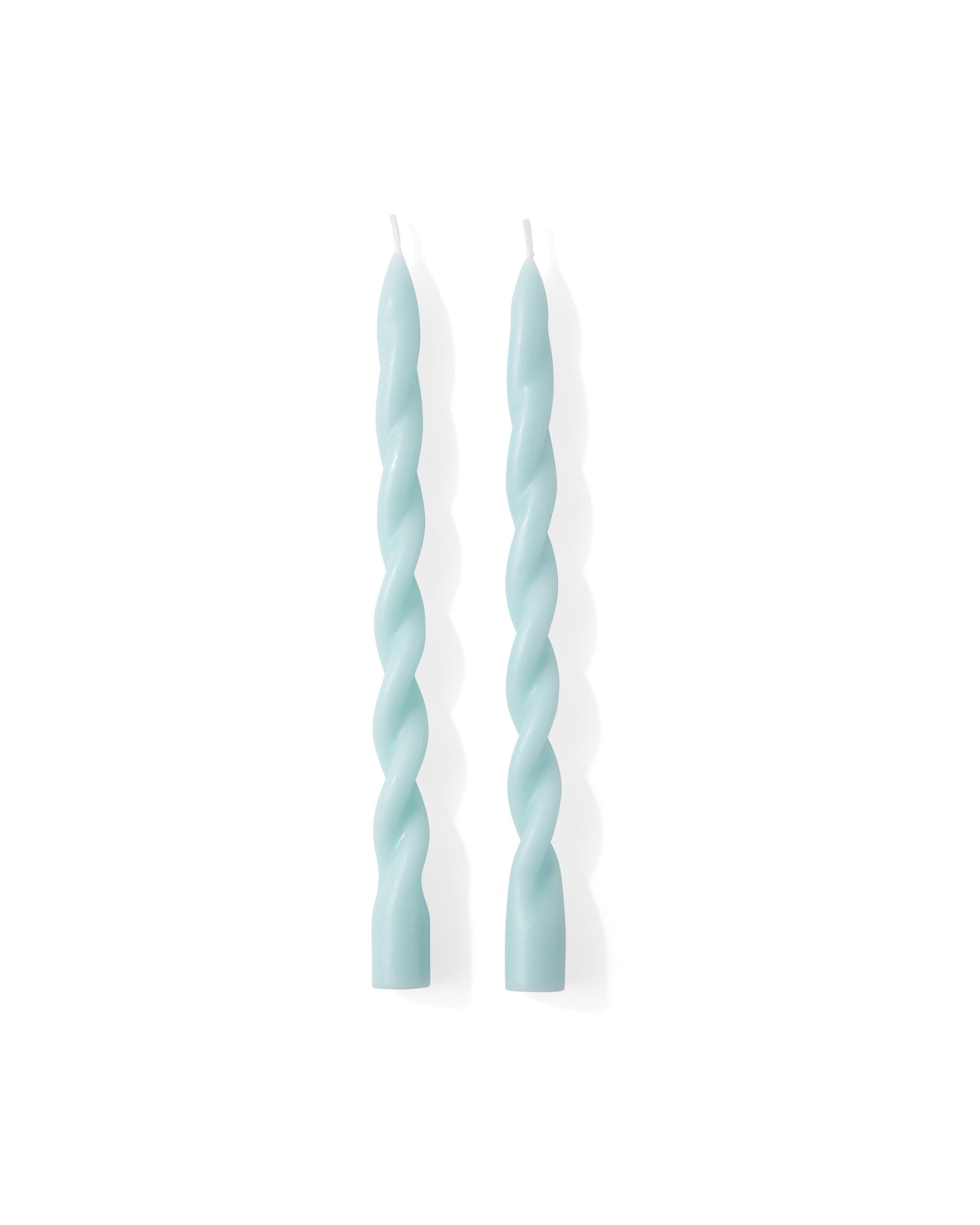 Barley Twist Taper Candles - Warm White (Set of 2)