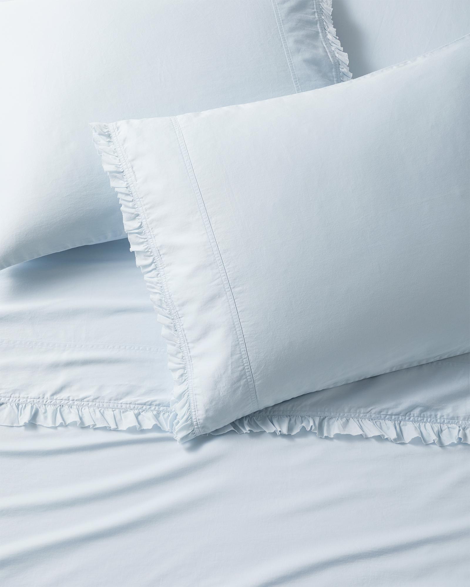 Clairmont Sateen Sheet Set Size King, color Sky
