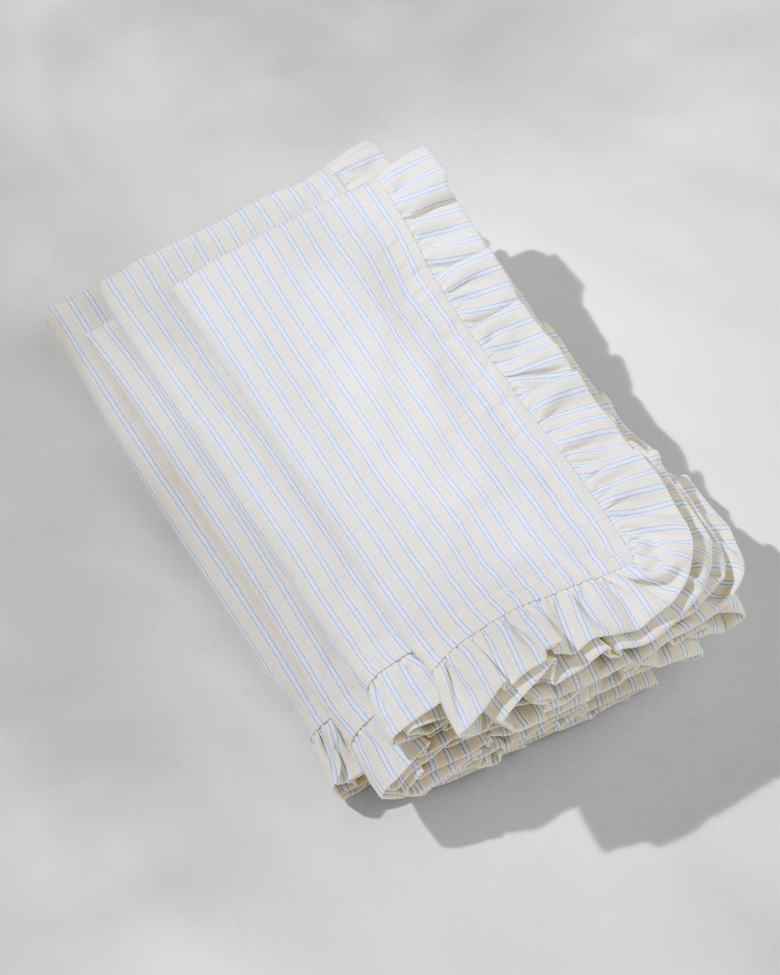Marais Napkins- Sand/Coastal Blue- Set of 12