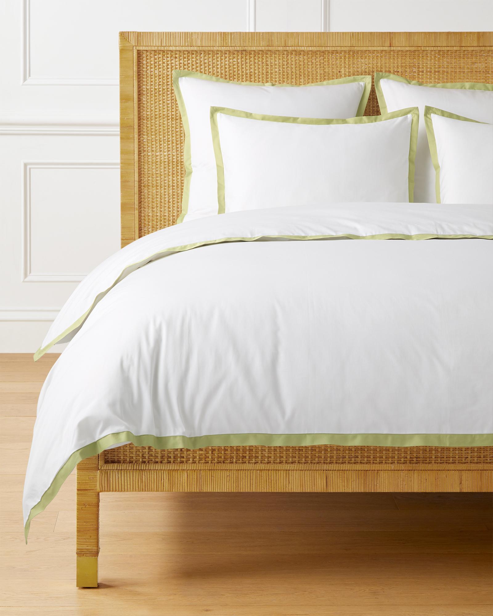 Serena & Lily Border Frame Sateen Duvet Cover