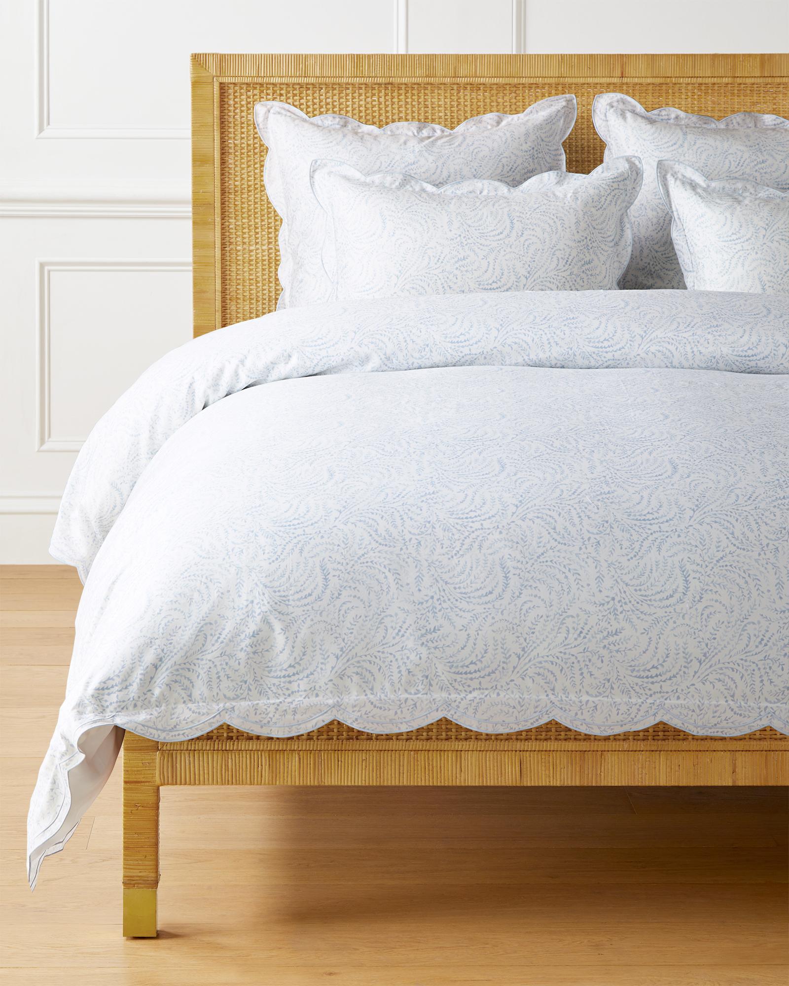 King Priano Sateen Duvet Cover (Color: Sky)