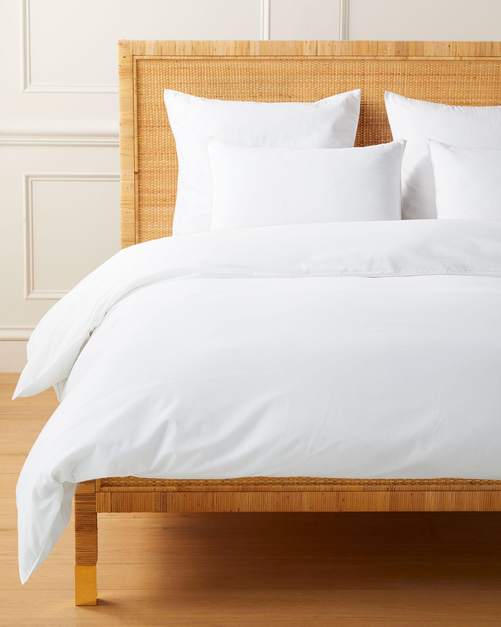 Beach Club Percale Duvet Cover: White/King