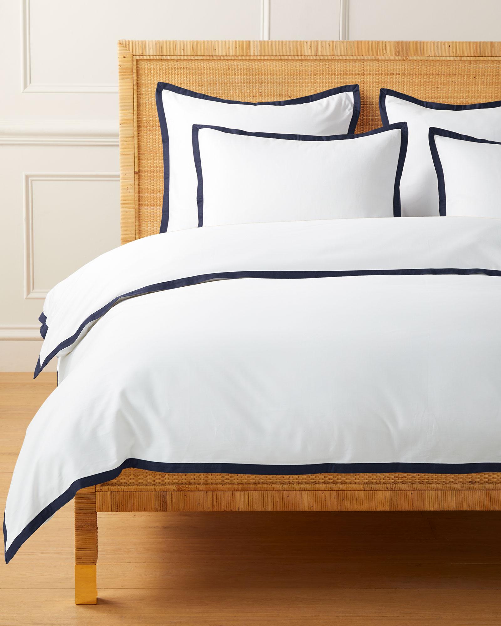 Serena & Lily Border Frame Sateen Duvet Cover