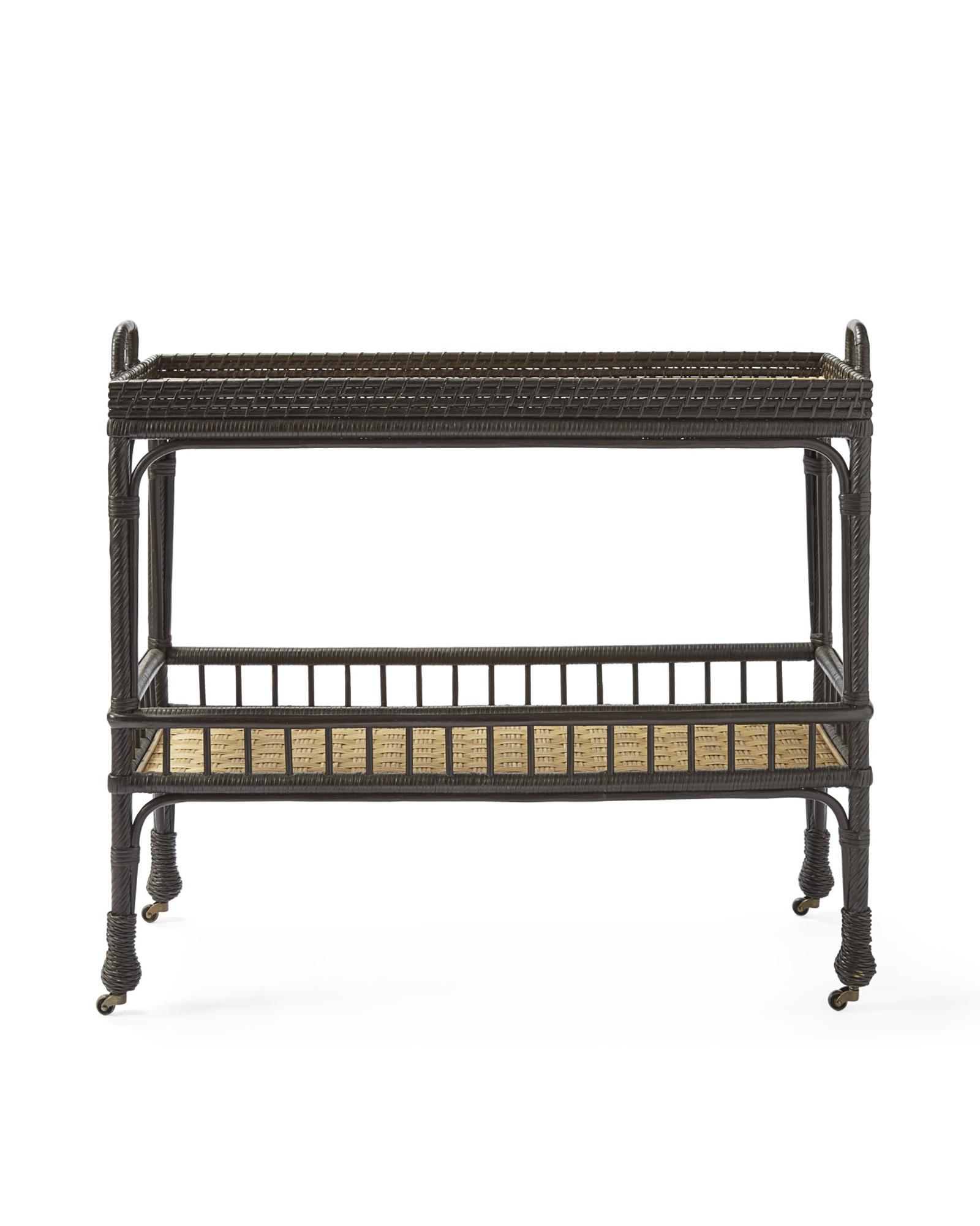 South Seas Rattan Bar Cart Serena and Lily