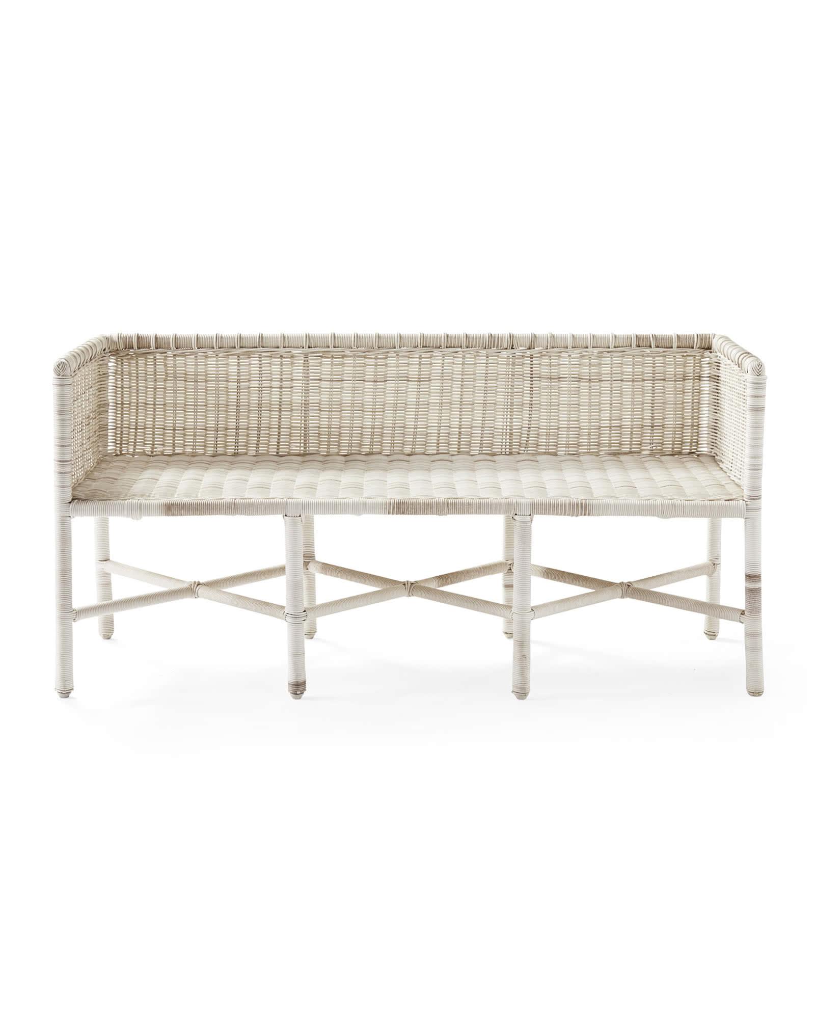 Serena and lily 2024 rattan bench