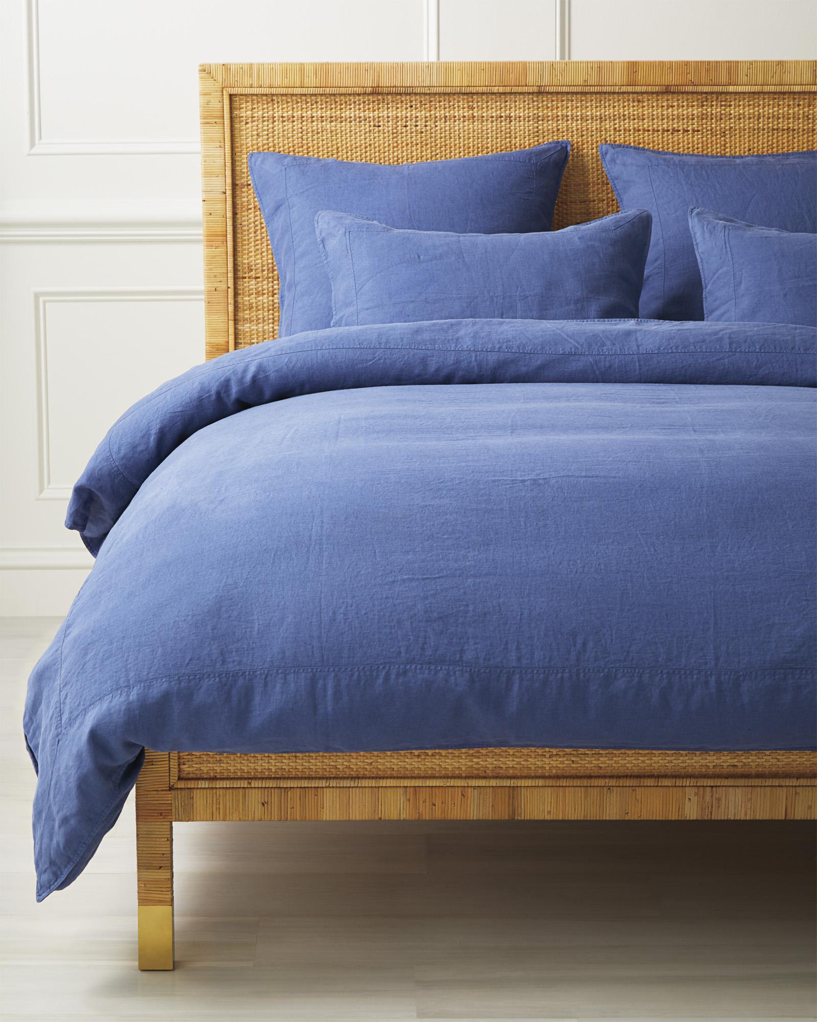Positano Linen Duvet Cover | Size: Queen | Color: Indigo